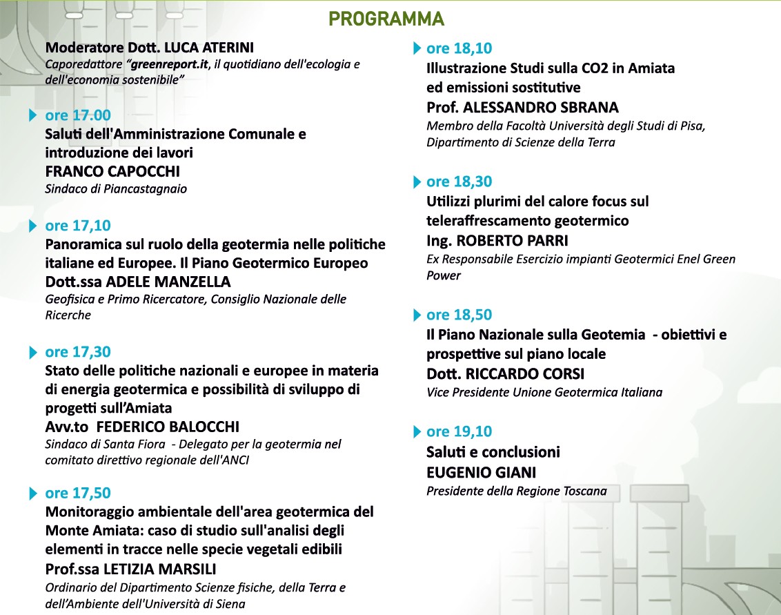 convegno geotermia piancastagnaio programma