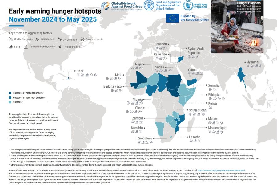 Gli hotspot della fame: possibili nuove carestie indotte dalle guerre e da La Niña