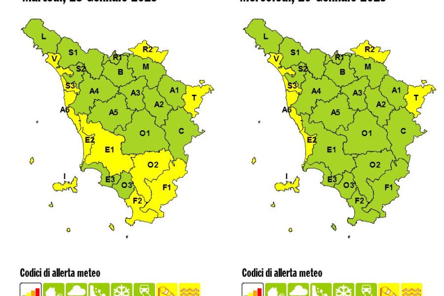 Allerta meteo, in Toscana è codice giallo con raffiche di libeccio oltre i 100 km/h